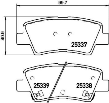 Тормозные колодки дисковые, комплект HELLA 8DB 355 019-981