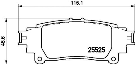 Тормозные колодки дисковые, комплект HELLA 8DB 355 020-001