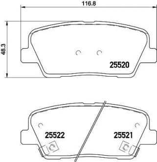 Тормозные колодки дисковые, комплект HELLA 8DB 355 020-101