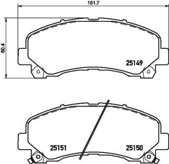 Тормозные колодки дисковые, комплект HELLA 8DB 355 020-171