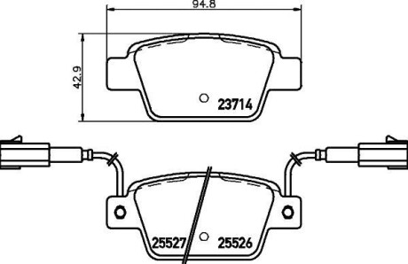 Тормозные колодки дисковые, комплект HELLA 8DB 355 020-181