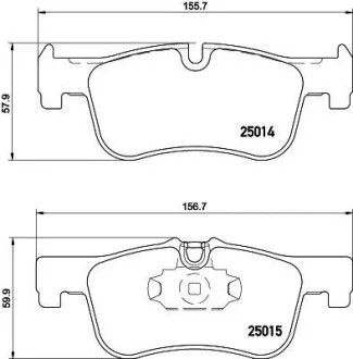 Тормозные колодки дисковые, комплект HELLA 8DB 355 020-201