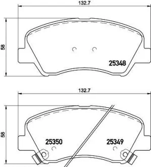 Тормозные колодки дисковые, комплект HELLA 8DB 355 020-231