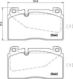 Тормозные колодки дисковые, комплект HELLA 8DB 355 020-251