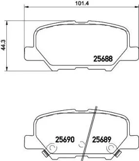 Тормозные колодки дисковые, комплект HELLA 8DB 355 020-291