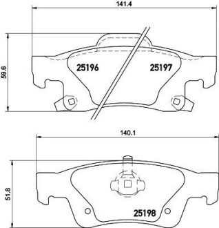 Тормозные колодки дисковые, комплект HELLA 8DB 355 020-351