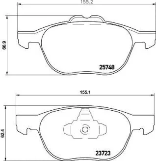Тормозные колодки дисковые, комплект HELLA 8DB 355 020-411