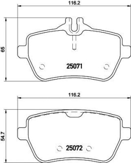 Тормозные колодки дисковые, комплект HELLA 8DB 355 020-471