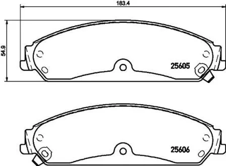 Тормозные колодки дисковые, комплект HELLA 8DB 355 020-541