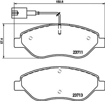 Тормозные колодки дисковые, комплект HELLA 8DB 355 020-561