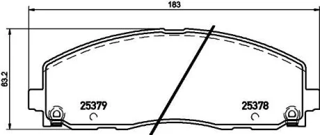Тормозные колодки дисковые, комплект HELLA 8DB 355 020-571