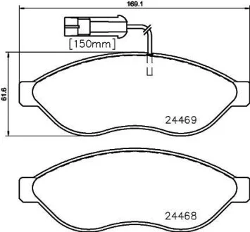 Тормозные колодки дисковые, комплект HELLA 8DB 355 020-651