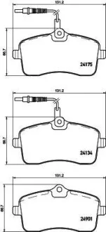 Тормозные колодки дисковые, комплект HELLA 8DB 355 020-671