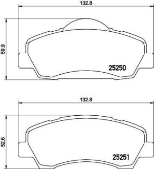 Тормозные колодки дисковые, комплект HELLA 8DB 355 020-771