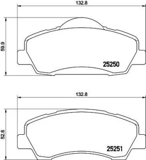 Тормозные колодки дисковые, комплект HELLA 8DB 355 020-771