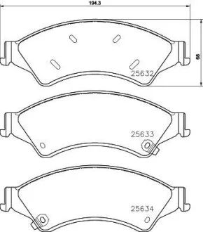 Тормозные колодки дисковые, комплект HELLA 8DB 355 020-781