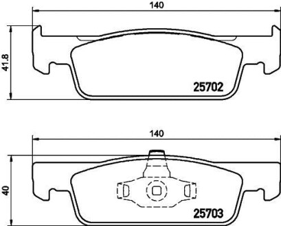 Тормозные колодки дисковые, комплект HELLA 8DB 355 020-801