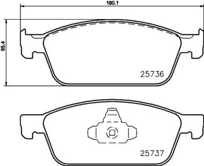 Тормозные колодки дисковые, комплект HELLA 8DB 355 020-831