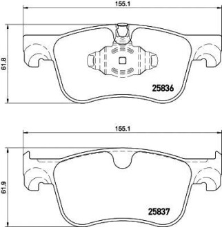 Тормозные колодки дисковые, комплект HELLA 8DB 355 020-931