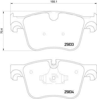 Тормозные колодки дисковые, комплект HELLA 8DB 355 020-981