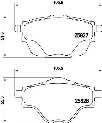 Тормозные колодки дисковые, комплект HELLA 8DB 355 021-001 (фото 1)