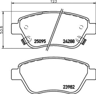 Тормозные колодки дисковые, комплект HELLA 8DB 355 021-131