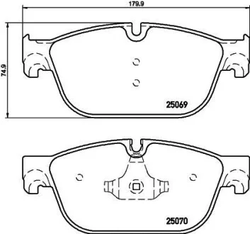Тормозные колодки дисковые, комплект HELLA 8DB 355 021-141