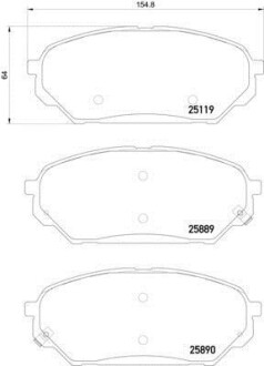 Тормозные колодки дисковые, комплект HELLA 8DB 355 021-231