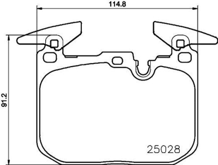 Тормозные колодки дисковые, комплект HELLA 8DB 355 021-271