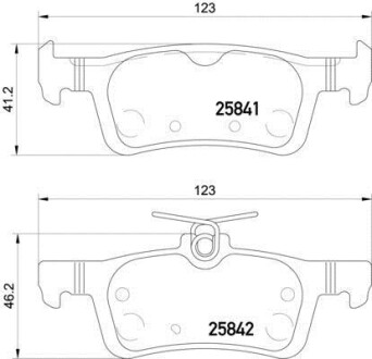 Тормозные колодки дисковые, комплект HELLA 8DB 355 021-311