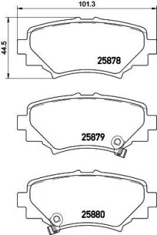 Тормозные колодки дисковые, комплект HELLA 8DB 355 021-411