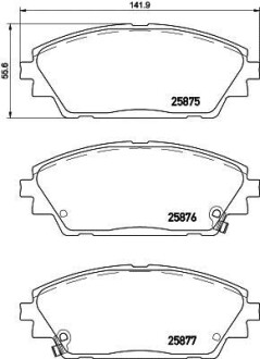 Тормозные колодки дисковые, комплект HELLA 8DB 355 021-421