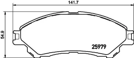 Тормозные колодки дисковые, комплект HELLA 8DB 355 021-461