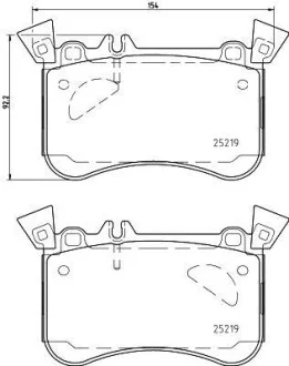 Тормозные колодки дисковые, комплект HELLA 8DB 355 021-771