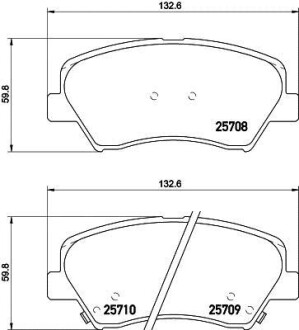 Тормозные колодки дисковые, комплект HELLA 8DB 355 021-781