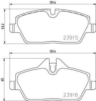Тормозные колодки дисковые, комплект HELLA 8DB 355 021-881