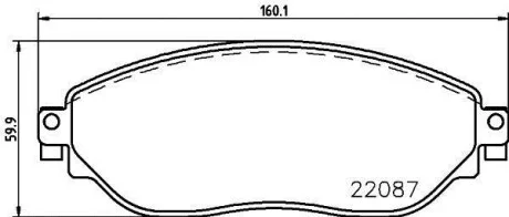 Тормозные колодки дисковые, комплект HELLA 8DB 355 021-891