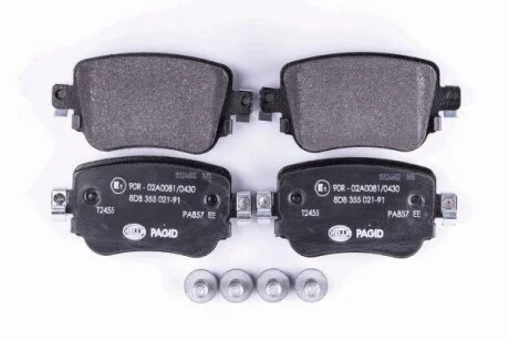 Тормозные колодки дисковые, комплект HELLA 8DB 355 021-911