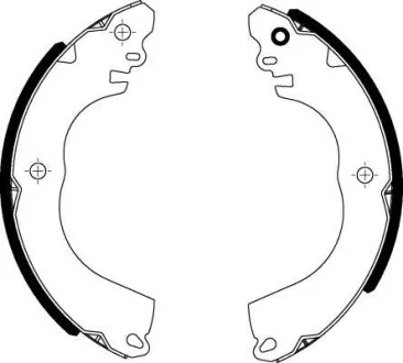 Колодки тормозные барабанные, комплект HELLA 8DB 355 022-301