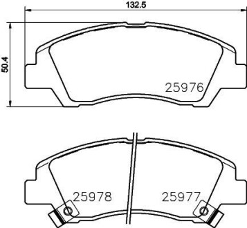 Тормозные колодки дисковые, комплект HELLA 8DB 355 023-001