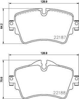 Тормозные колодки дисковые, комплект HELLA 8DB 355 023-091