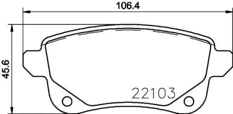 Тормозные колодки дисковые, комплект HELLA 8DB 355 023-211