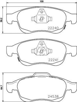 Тормозные колодки дисковые, комплект HELLA 8DB 355 023-251