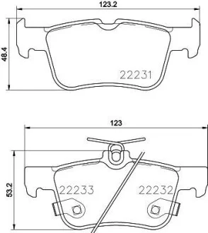 Тормозные колодки дисковые, комплект HELLA 8DB 355 023-301