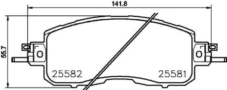 Тормозные колодки дисковые, комплект HELLA 8DB 355 023-321