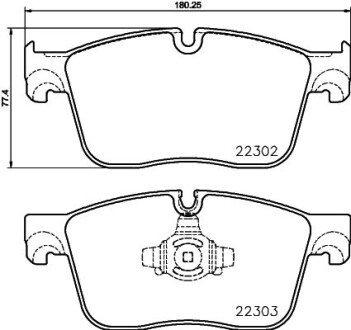 Тормозные колодки дисковые, комплект HELLA 8DB 355 024-661