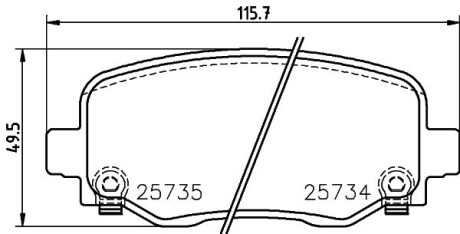 Тормозные колодки дисковые, комплект HELLA 8DB 355 024-701