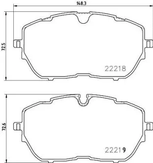 Тормозные колодки дисковые, комплект HELLA 8DB 355 024-731