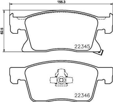 Тормозные колодки дисковые, комплект HELLA 8DB 355 024-781