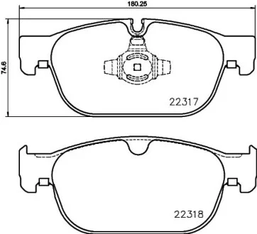 Тормозные колодки дисковые, комплект HELLA 8DB 355 024-801